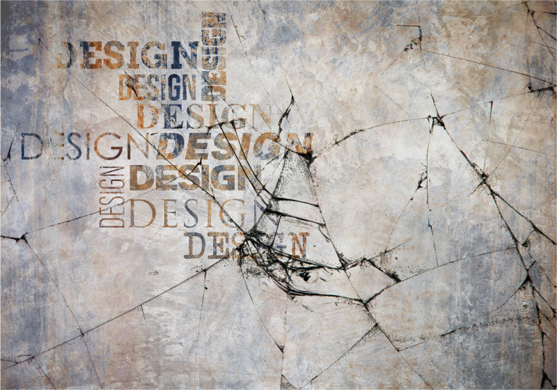 Tappeto in vinile pietre tipografia in pietra crepata - TenStickers