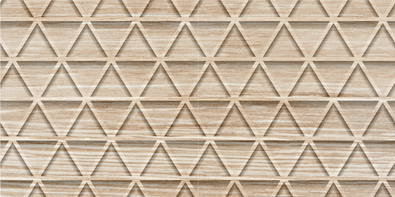 Tappeto in pvc legno disegno geometrico del triangolo - TenStickers