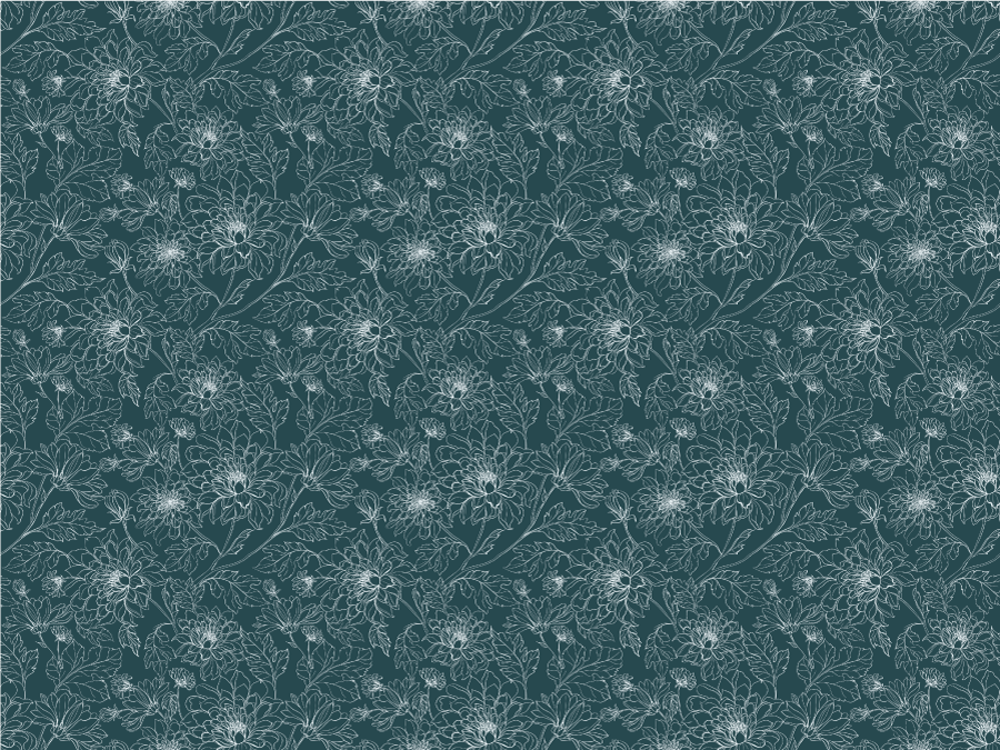 Tappeto vinile fiori sovrapposizione di motivi botanici - TenStickers