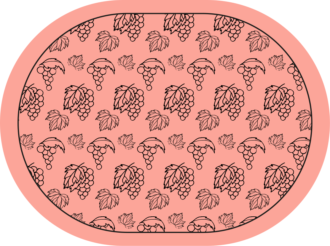 Tappeto vinile fiori modello di uva botanica - TenStickers