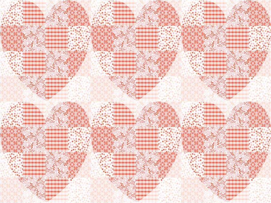 Zerbino pvc sovrapposizione di cuori fantasia - TenStickers