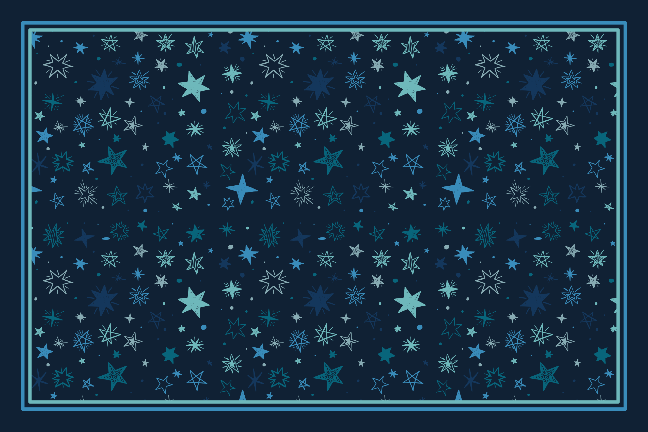 Tappetto vinile stelle disegno motivo celeste - TenStickers