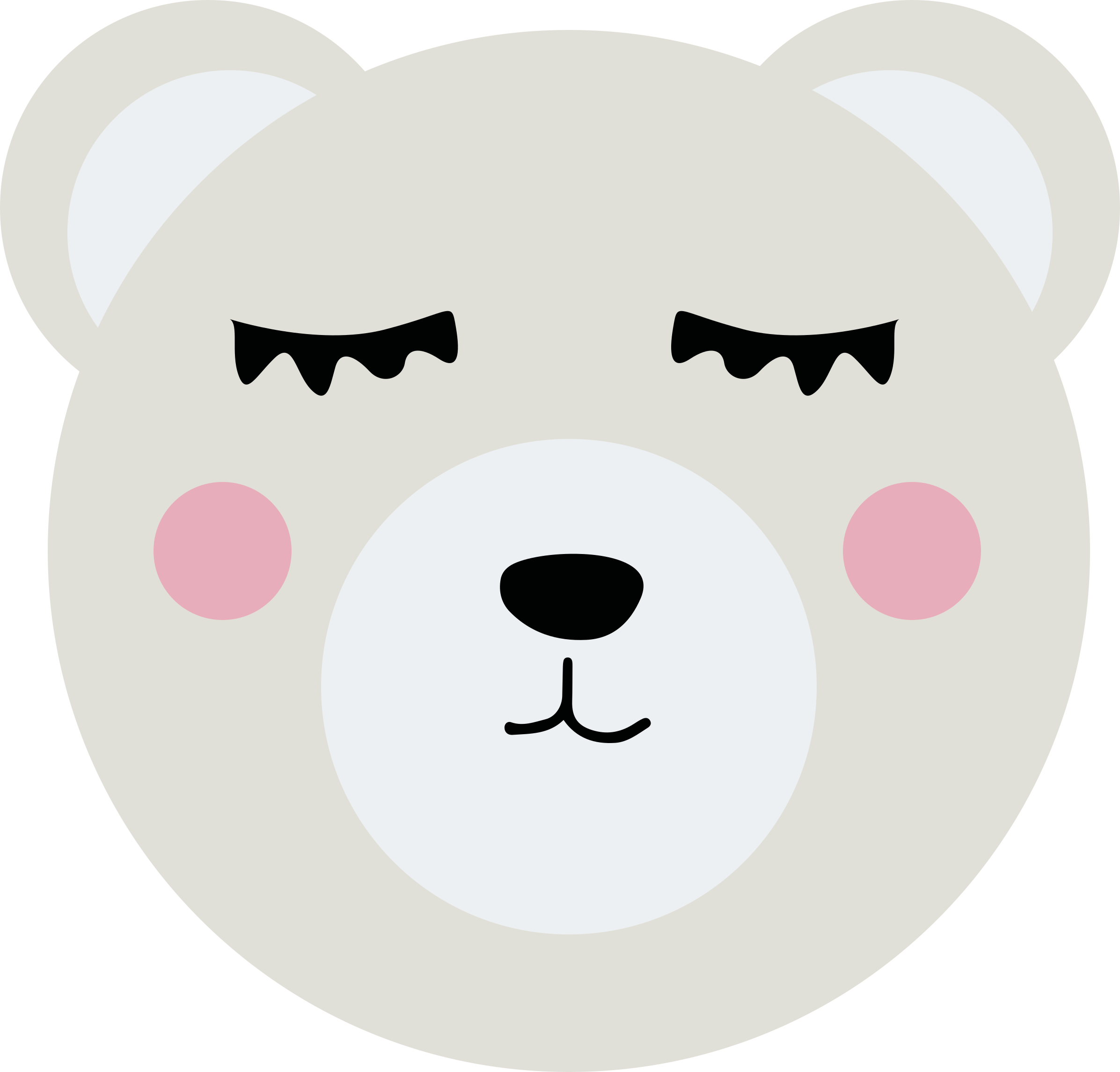 Tappeto vinile per bambini disegno del viso dell'orso - TenStickers