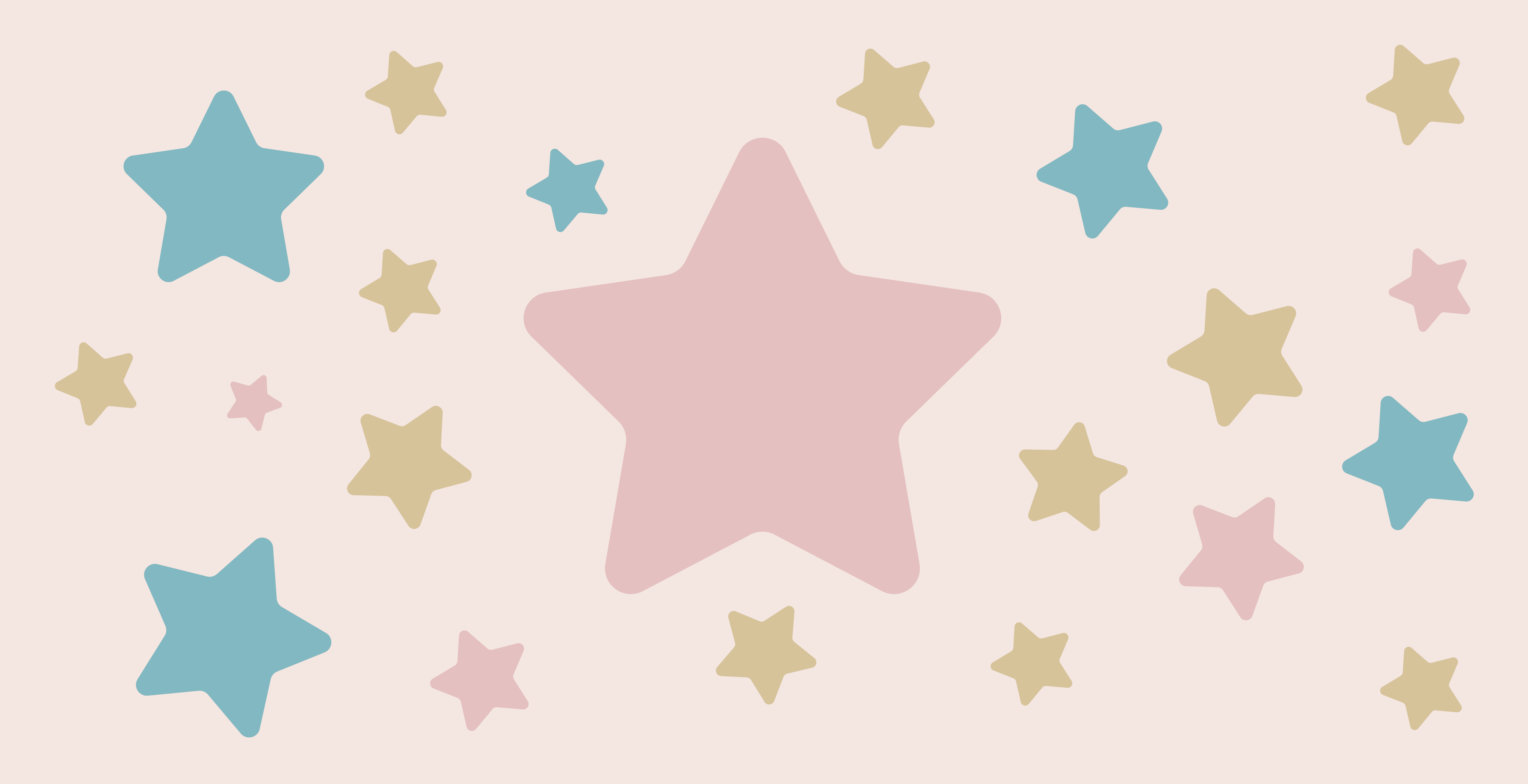 Tappetto vinile stelle motivo celeste - TenStickers