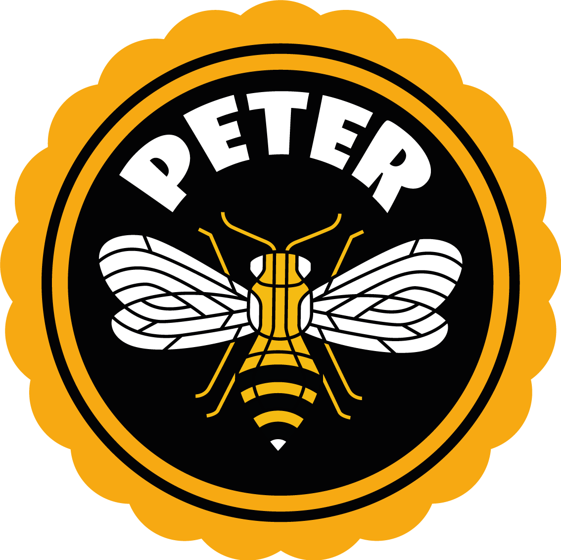 Tappeto vinile con nome emblema dell'ape personalizzato - TenStickers