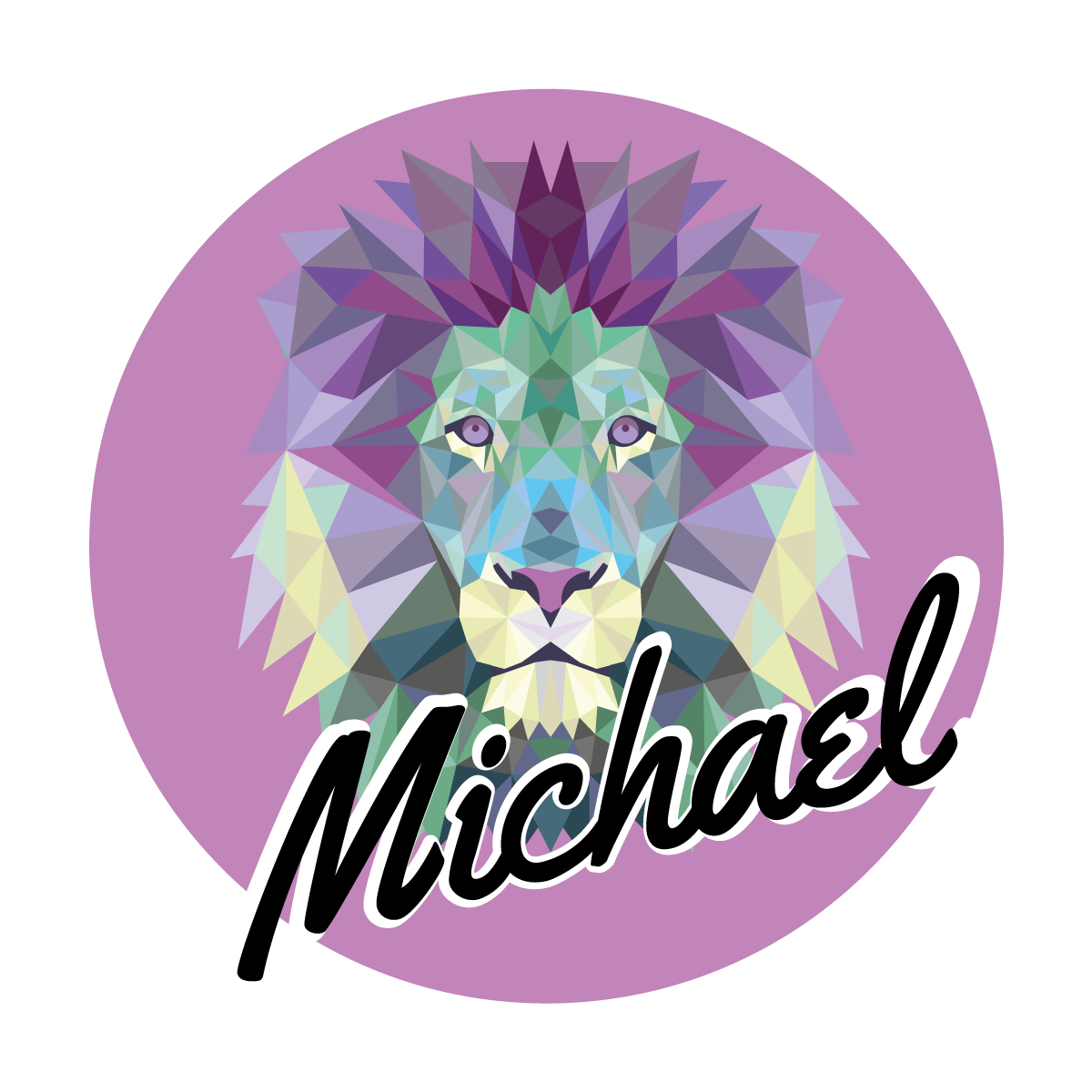 Tappeto vinile con nome leone personalizzabile - TenStickers