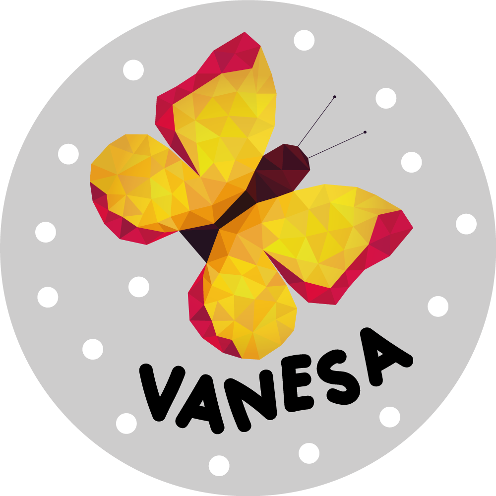 Tappeto vinile con nome farfalla personalizzata - TenStickers