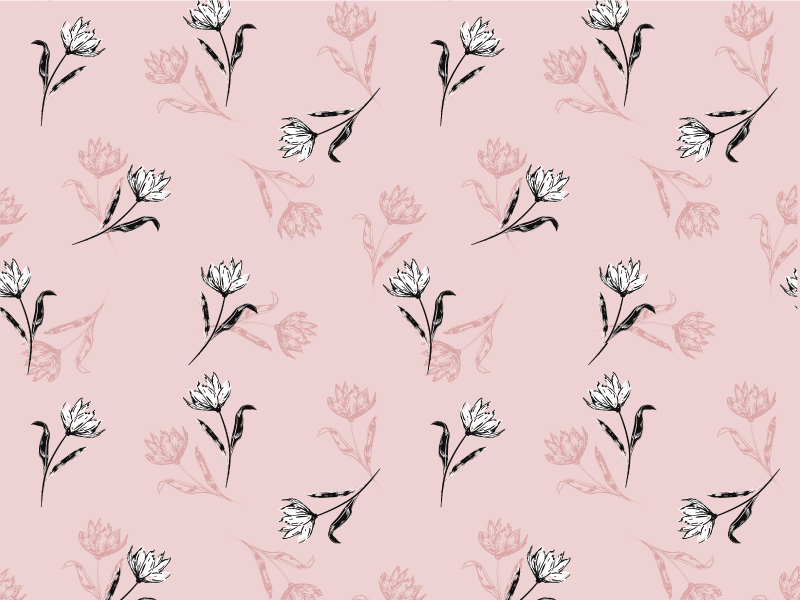 Tappeto vinile fiori sfondo rosa floreale - TenStickers