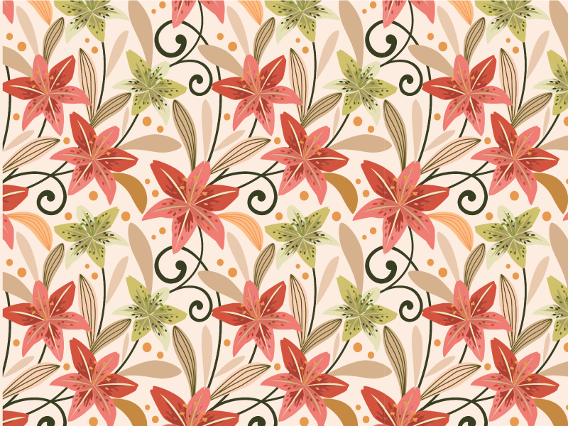 Tappeto vinile fiori motivo floreale a spirale - TenStickers