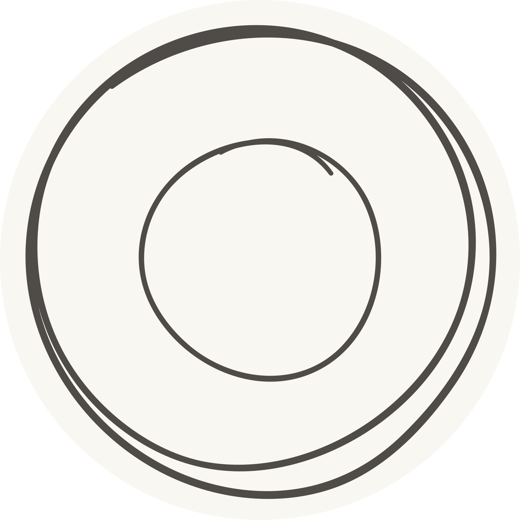 Tappeto vinile minimalista motivo linee cerchi rosa - TenStickers
