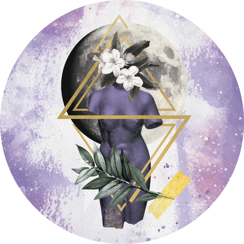 Tappeto in vinile con donna effetto astratto - TenStickers