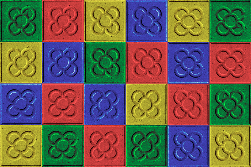 Tappeto in pvc per salone piastrelle panot pop art - TenStickers