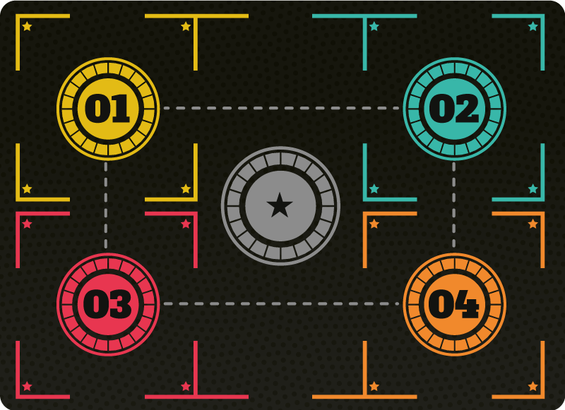 Passatoia in vinile rettangolare allenamento di basket - TenStickers