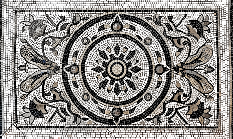 Passatoia in vinile soggiorno disegno in stile liberty - TenStickers