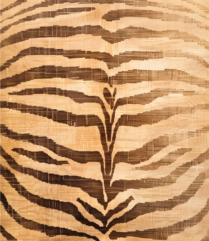 Tappeto vinile beige strisce di tigre - TenStickers