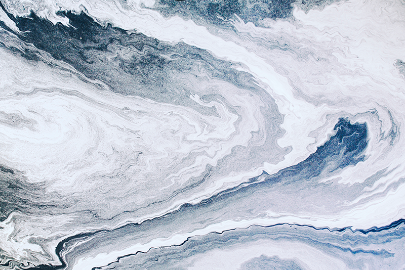 Tappeto vinile effetto marmo blu e grigio minimalisti - TenStickers