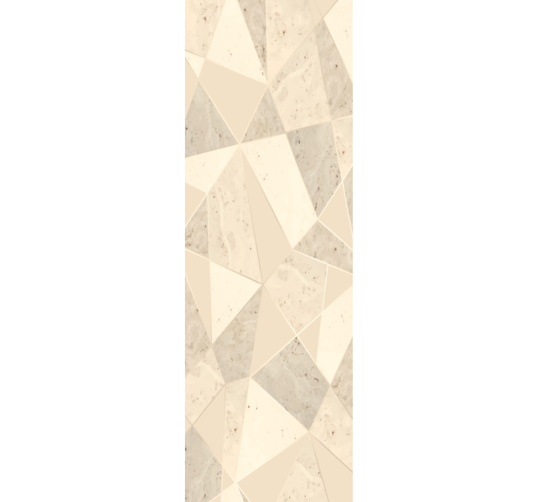 Carta da parati effetto marmo motivo geometrico beige - TenStickers