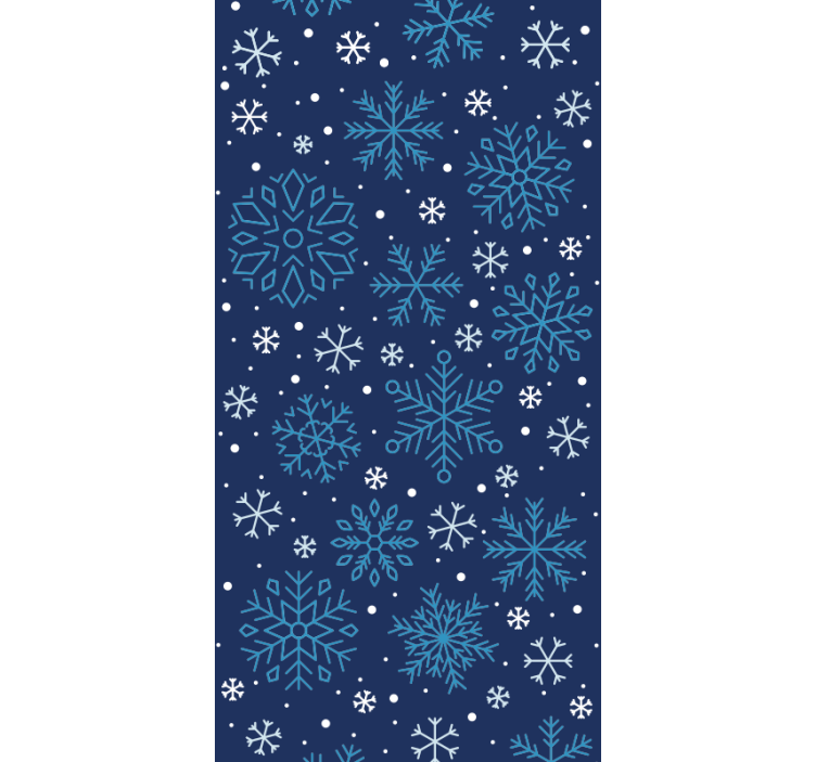 Carta da parati natalizia modelli di fiocchi di neve - TenStickers