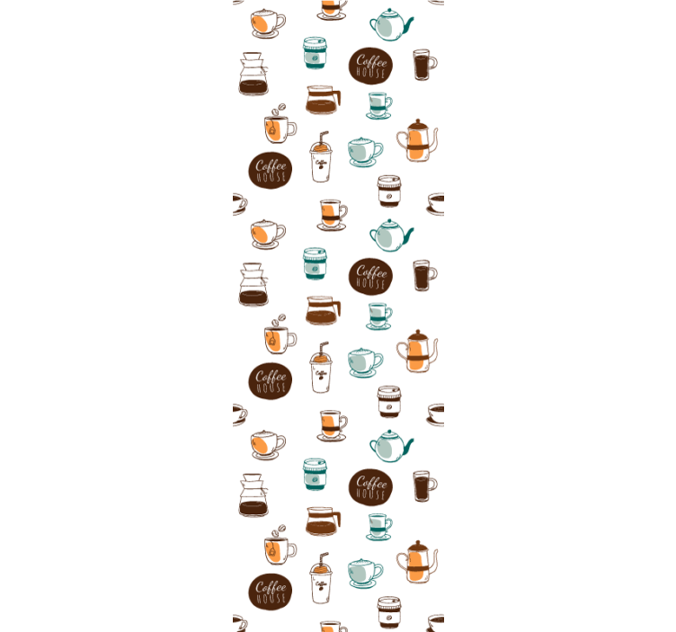 carta da parati cucina illustrazione del motivo del caffè - TenStickers