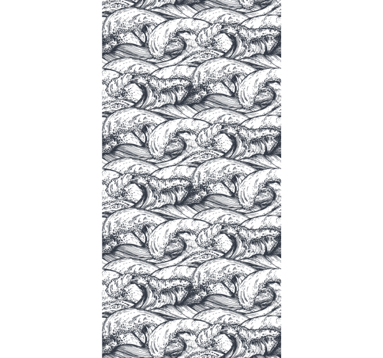 Carta da parati natura modello delle onde dell'oceano - TenStickers