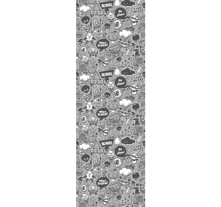 Carta da parati artistica scarabocchi eclettici - TenStickers