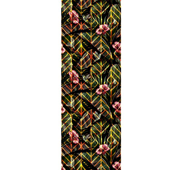 Carta da parati natura motivo floreale a fogliame - TenStickers