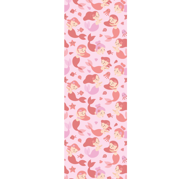 Carta da parati animali motivo giocoso della sirena - TenStickers