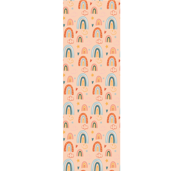 Carta da parati camera ragazzi paesaggio da sogno arcobaleno - TenStickers