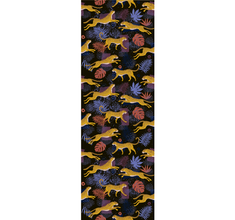 Carta da parati animali mosaico della fauna della giungla - TenStickers