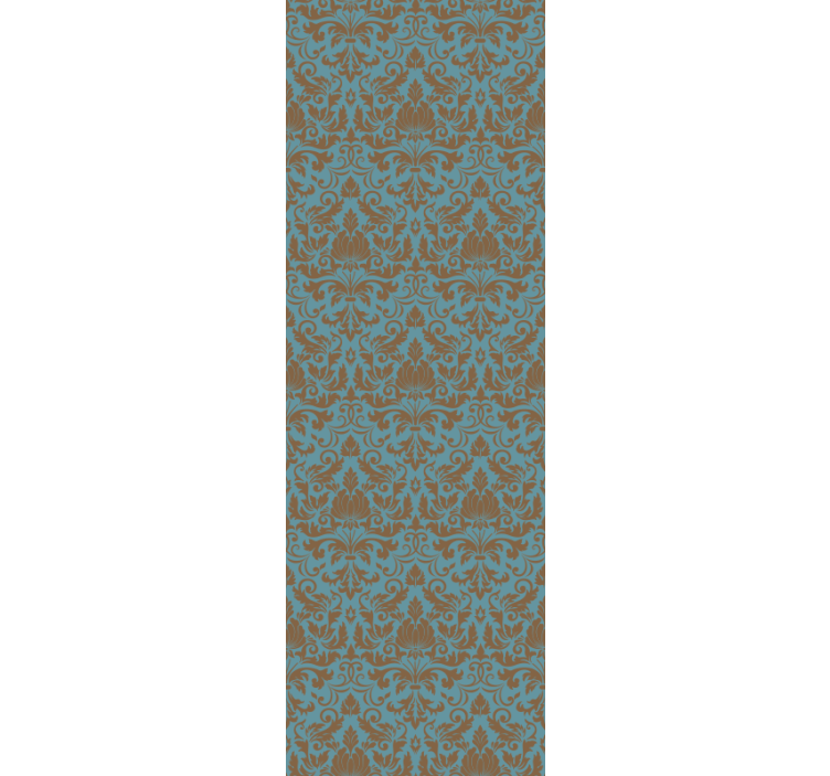 Carta da parati effetto piastrelle motivi di foglie ornate - TenStickers