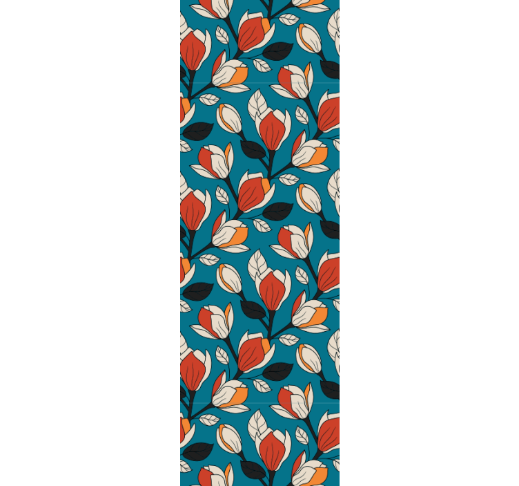 Carta da parati floreale sfondo con motivi floreali - TenStickers