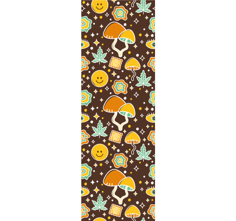 Carta da parati artistica motivi sorridenti - TenStickers