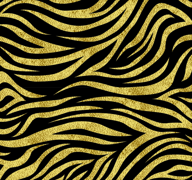 Carta da parati soggiorno Motivo zebrato dorato zebra - TenStickers