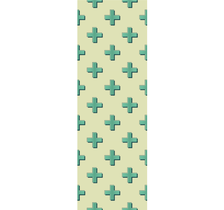 Carta da parati geometrica motivo a croce geometrica - TenStickers