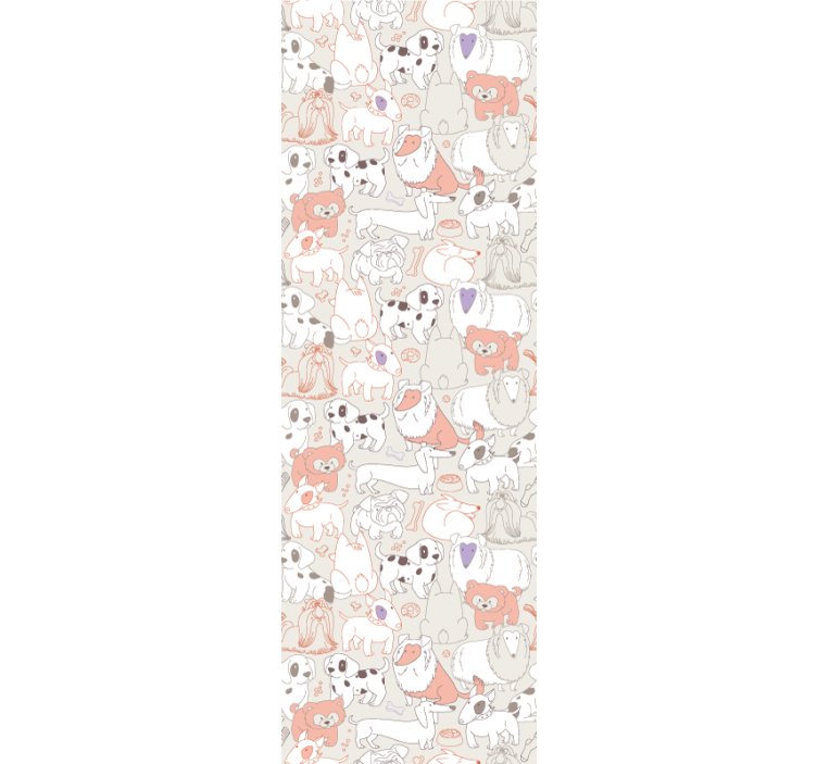 Carta da parati animali murale di cuccioli giocosi - TenStickers