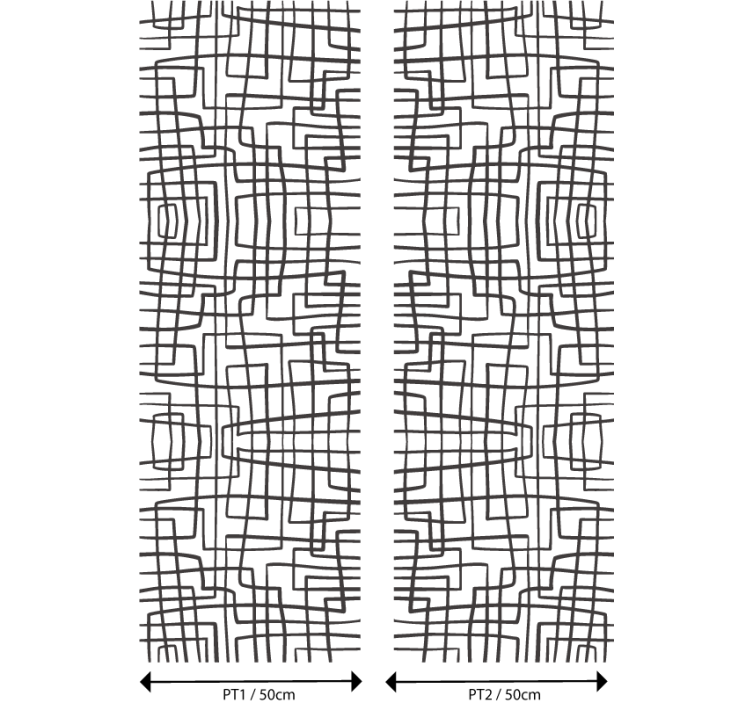 Carta da parati sala da pranzo motivo lineare astratto - TenStickers