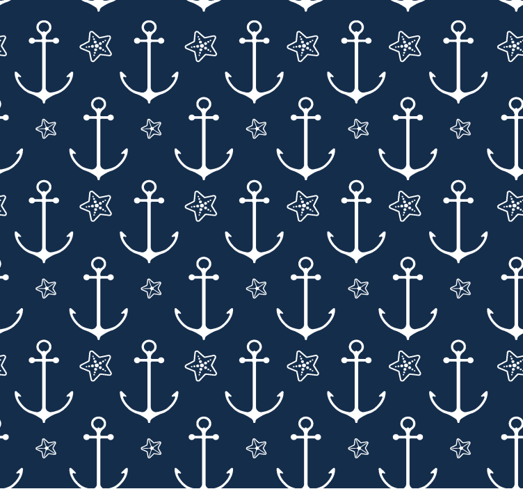 Carta da parati Navy UK modello di ancoraggio - TenStickers
