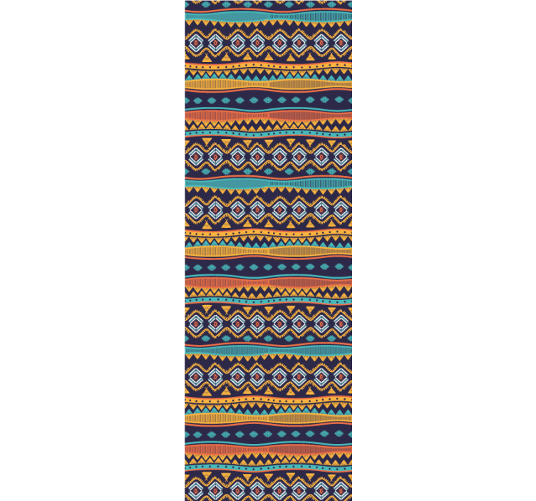 Carta da parati righe orizzontali motivo etnico - TenStickers