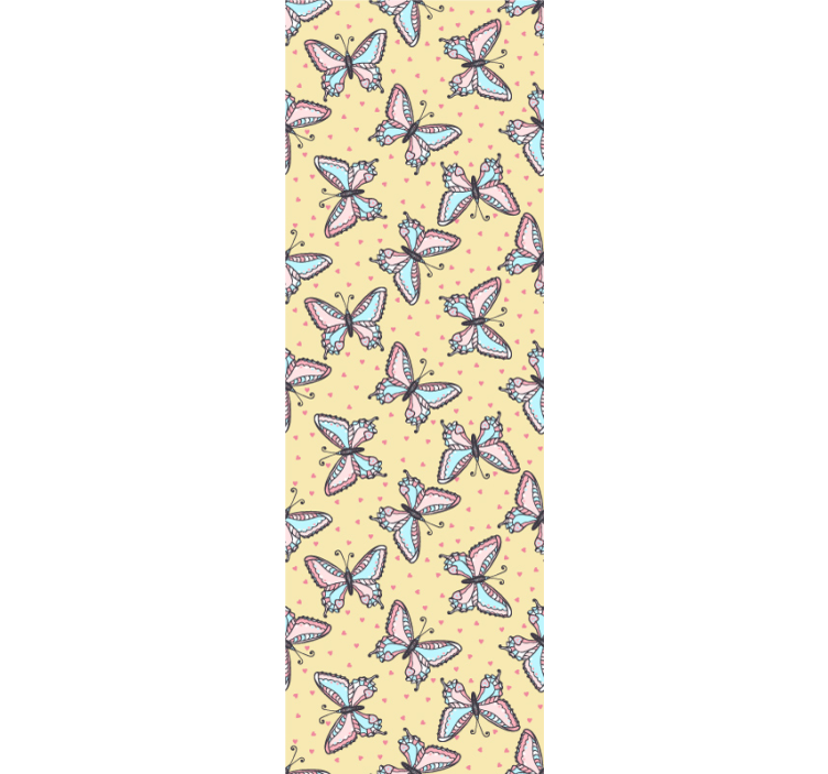 Carta da parati farfalle modello giallo colorato - TenStickers