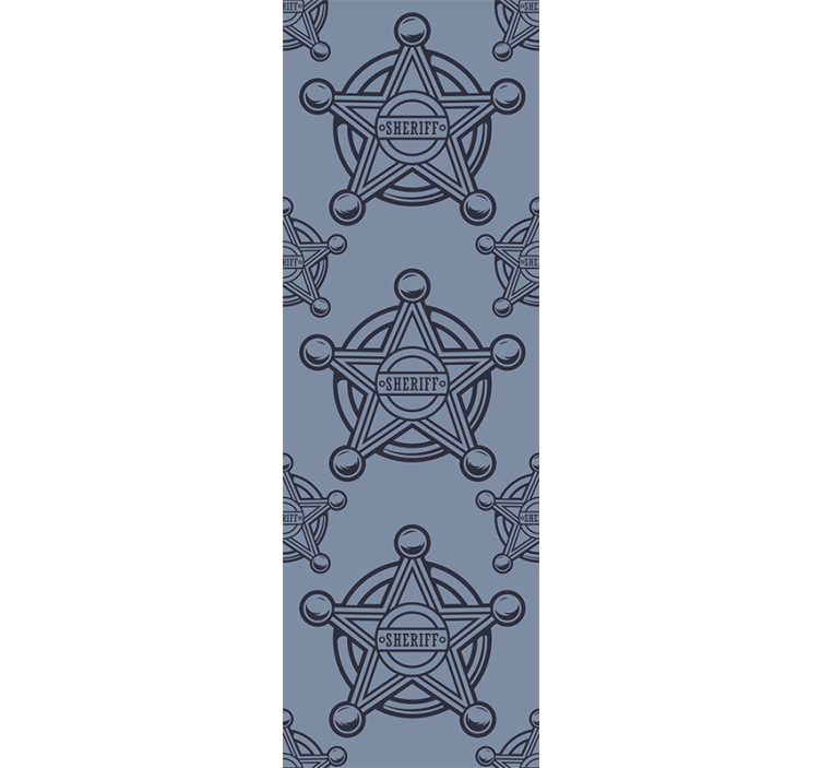 Carta da parati personalizzata motivi stella sceriffo - TenStickers