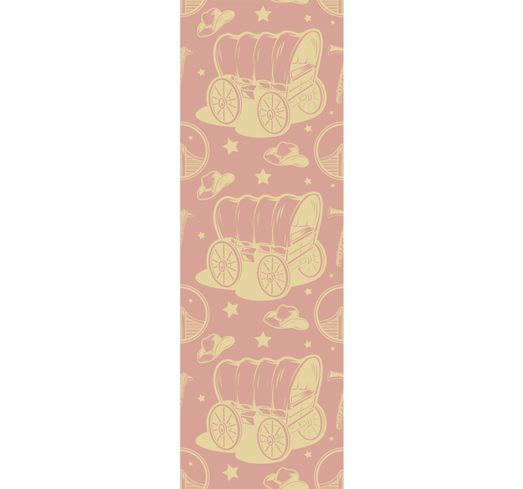 Carta da parati cameretta cowboy e carri - TenStickers