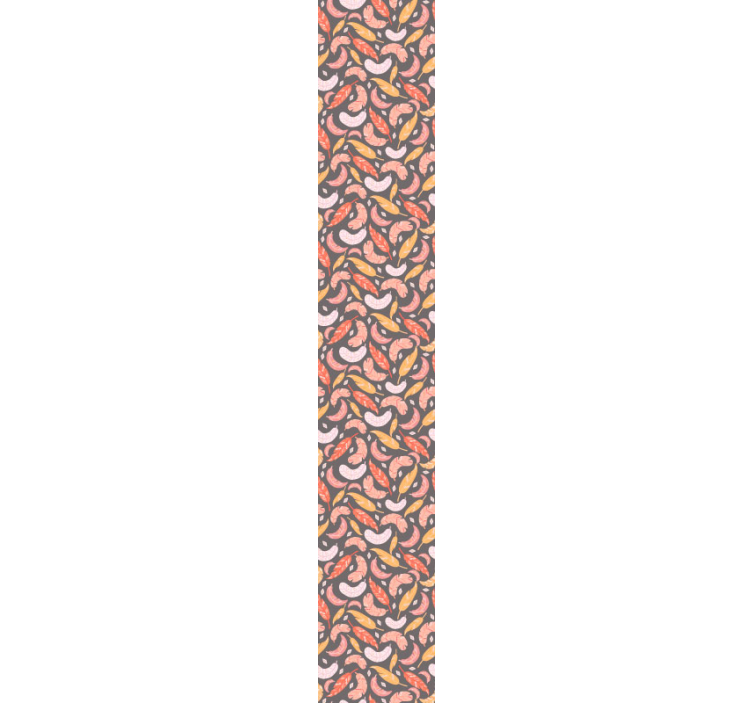 Carta da parati foglie motivo piume colorate - TenStickers