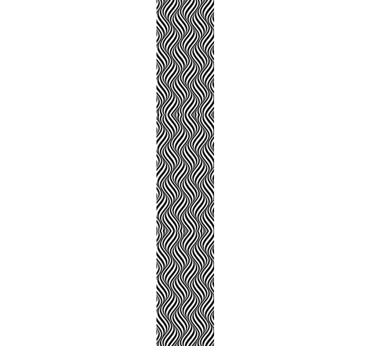 Carta da parati geometrica motivo fluido in bianco e nero - TenStickers