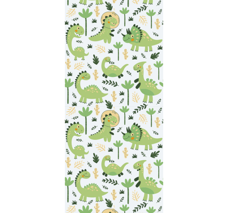 Carta da parati dinosauri tema asilo dinosauri - TenStickers