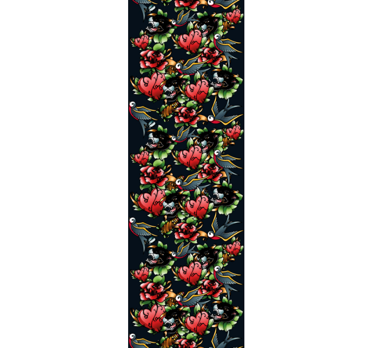 Carta da parati artistica modello di stile tatuaggio - TenStickers