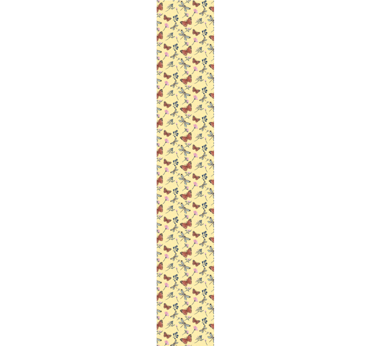 Carta da parati farfalle motivo floreale - TenStickers