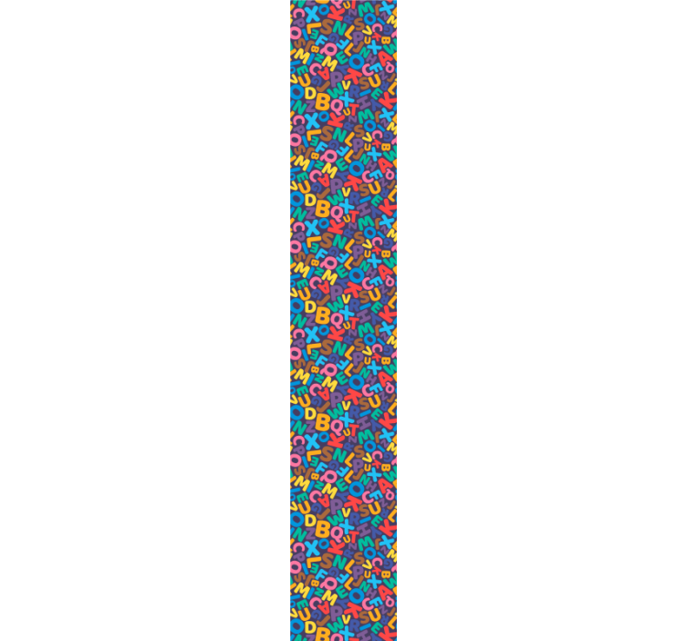 Carta da parati con scritte alfabeti colorati - TenStickers