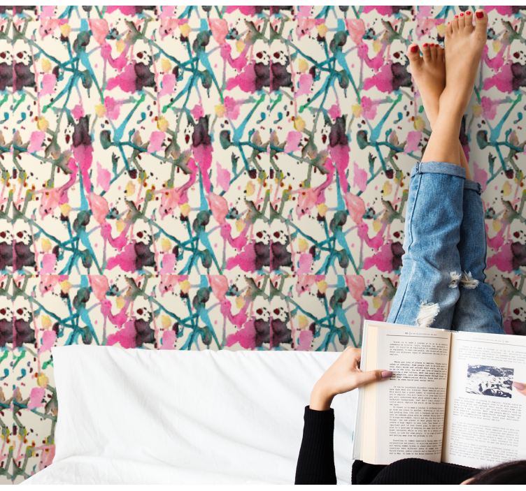 Carta da parati astratta Arte acquarella - TenStickers