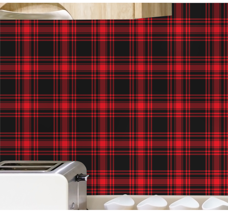 Carta da parati a righe plaid classico - TenStickers