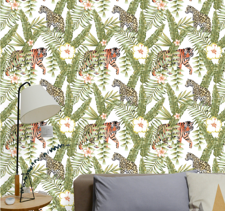 Carta da parati animali fauna della giungla tropicale - TenStickers